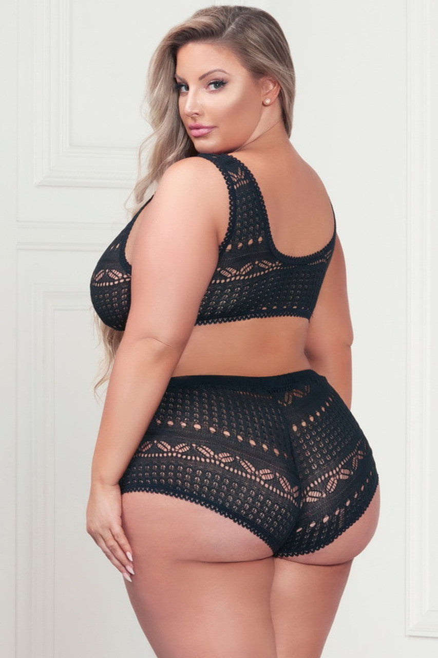 Plus Size 2-Piece Bralette Set Midnight Kisses