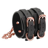 Bondage Couture Ankle Cuffs-Black