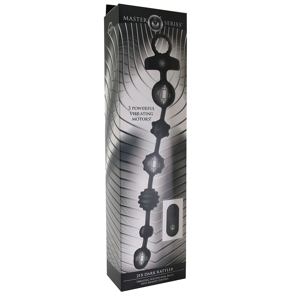 Master Series Dark Rattler Remote Anal Bead Vibe XR Brands
