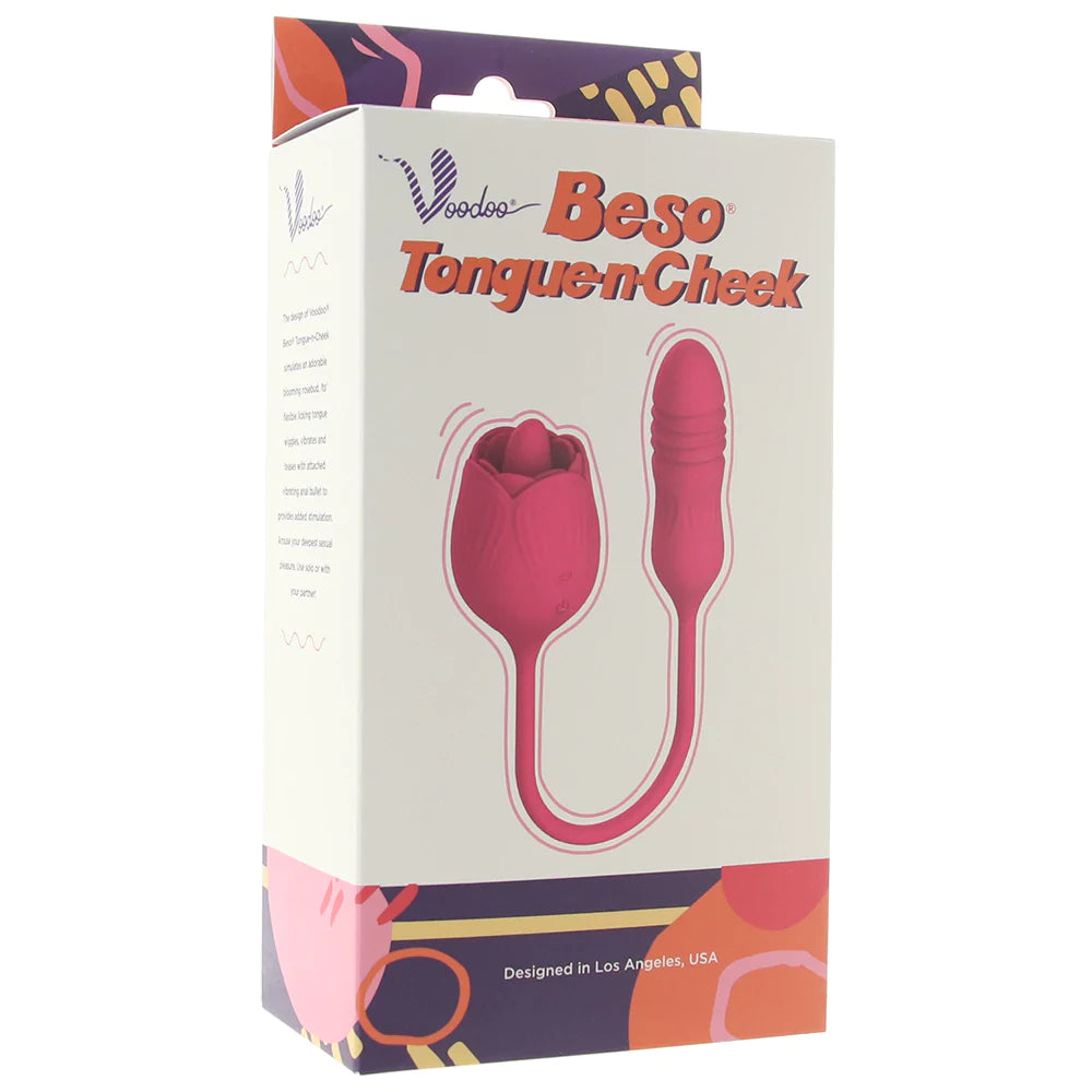 NEW- Beso Tongue-n-Cheek Dual Stimulator