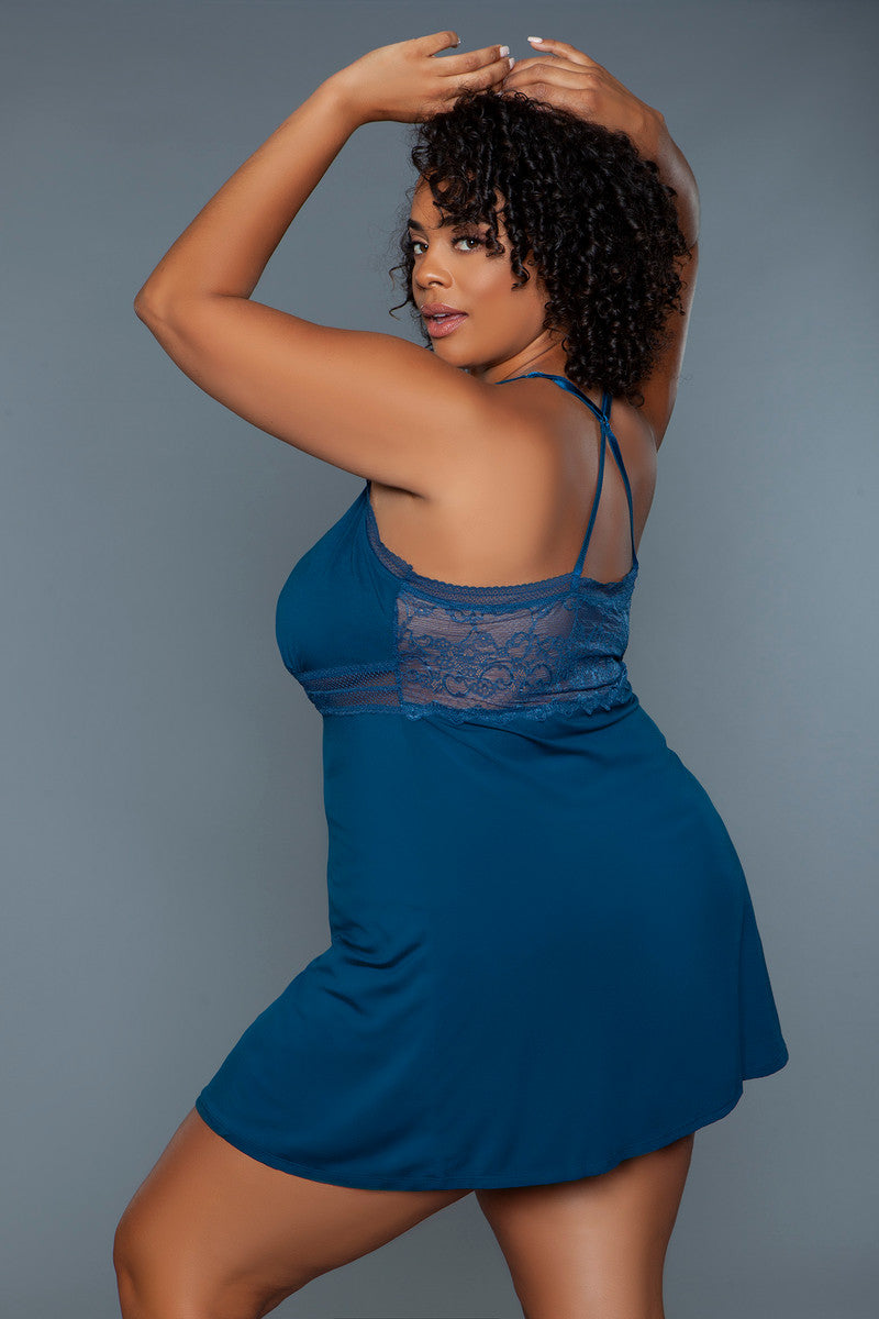 Hailee Babydoll Deep Royal