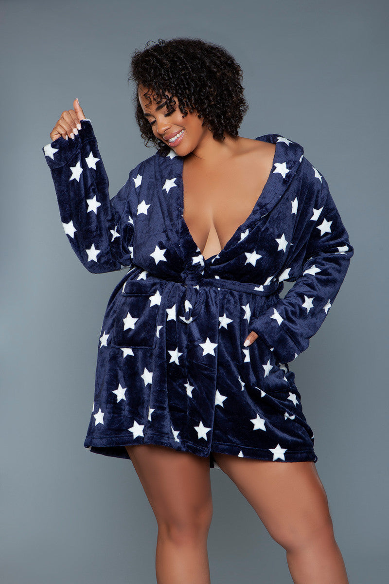 Kaylee Robe Navy White - NEW