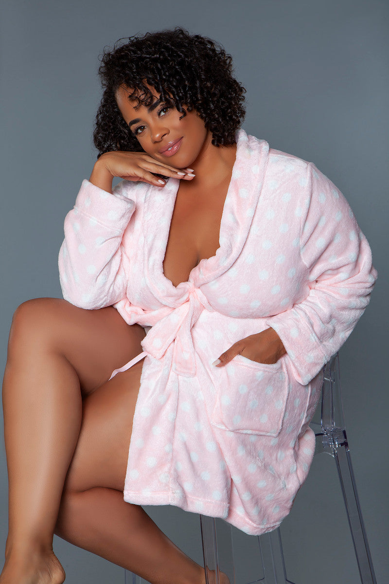 Kaylee Robe Pink White
