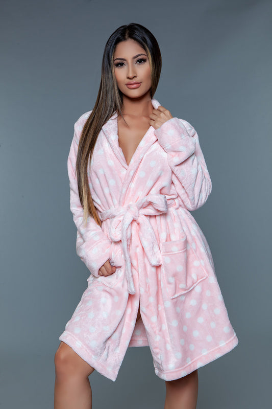Kaylee Robe Pink White