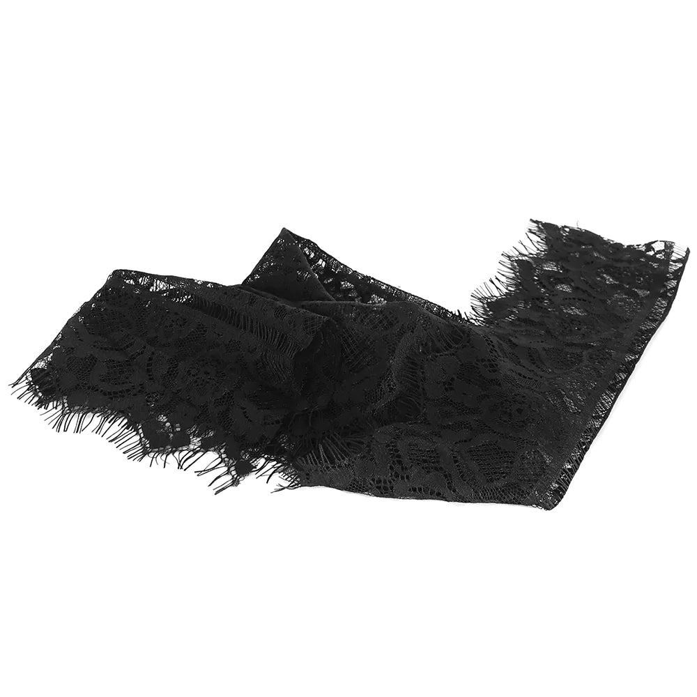 CLICK TO ENLARGE IMAGE Black & White Lace Mask